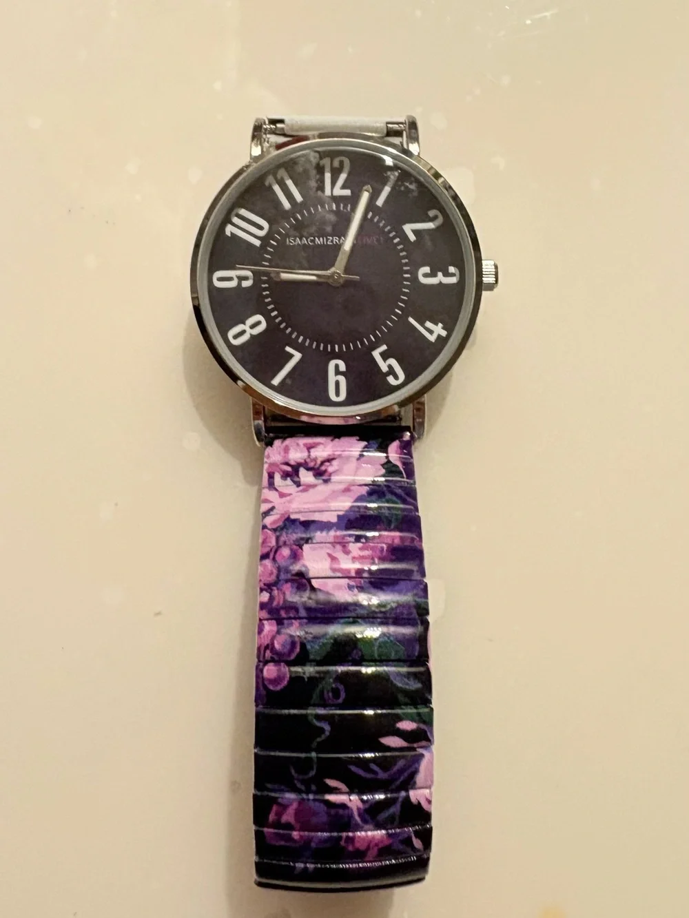 Isaac Mizrahi Floral Purple and Pink Expansion Band Watch It Needs a New Battery